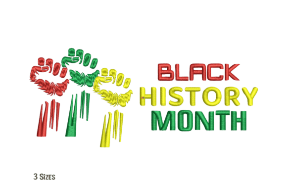 Black History Month Fist Embroidery Review