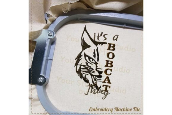 Bobcat Embroidery Design- Mascot School
