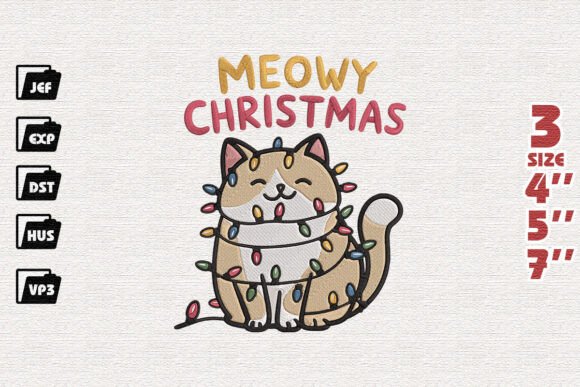 Meowy Christmas Magic, Cute Cat Embroidery Review