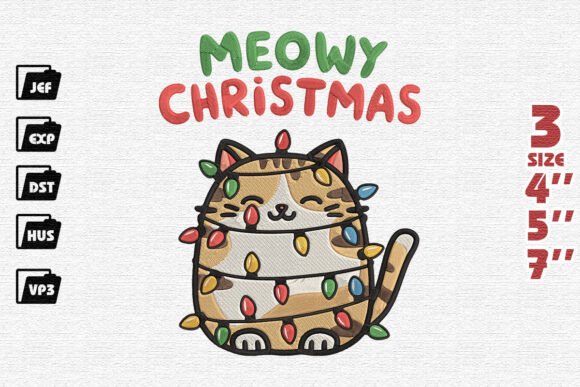 Purrfectly Festive, Cute Cat Embroidery Review