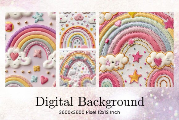 Rainbow Embroidery Craft Background Review