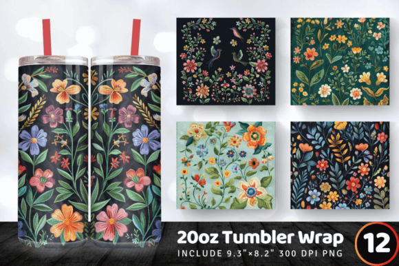 Spring Hand Embroidery Tumbler Wrap Review